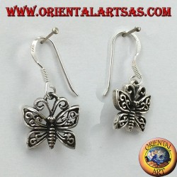 Pendientes de plata en forma de mariposa