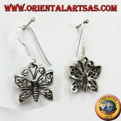 Boucles d'oreilles en argent en forme de papillon