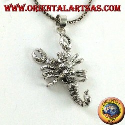 Silver pendant, scorpion with 7 moving parts. three-dimensional