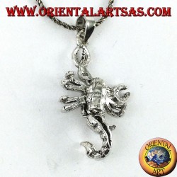 Silver pendant, scorpion with 7 moving parts. three-dimensional