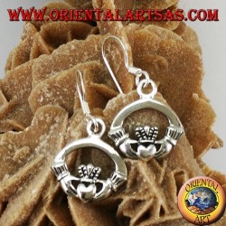 Orecchino d'argento celtico di Claddagh