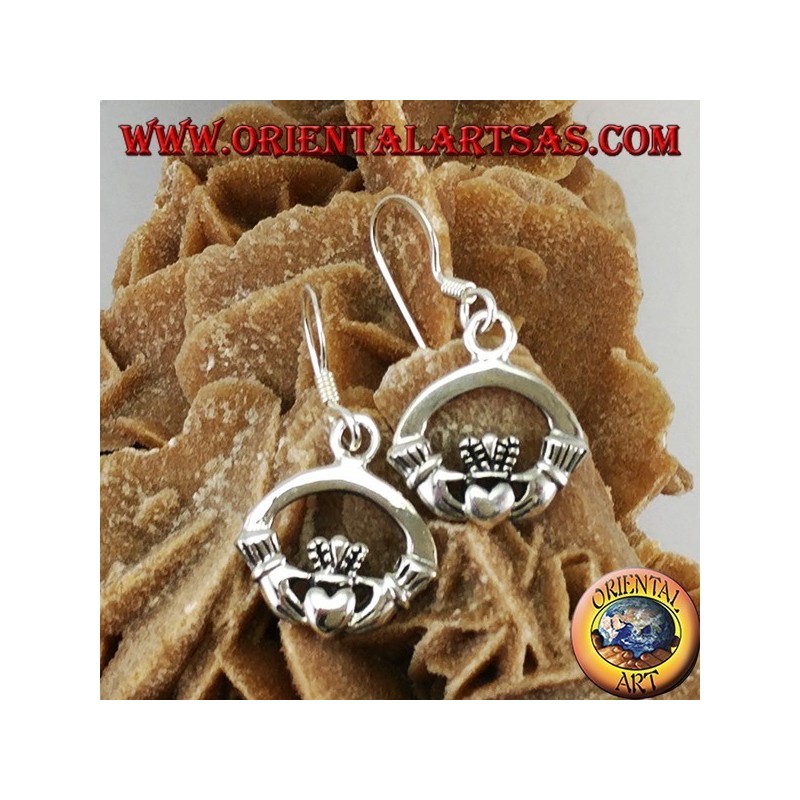 Boucle d'oreille Claddagh Celtic en argent