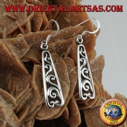 Boucles d'oreilles en argent sterling percé style baroque