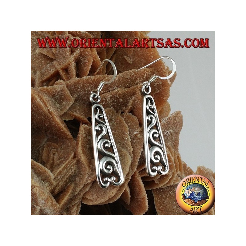 Boucles d'oreilles en argent sterling percé style baroque