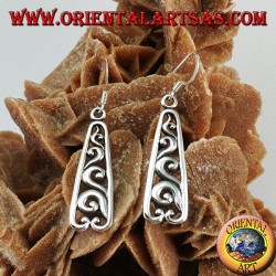 Boucles d'oreilles en argent sterling percé style baroque