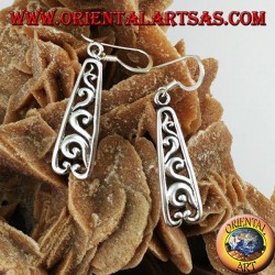Earrings in sterling silver pierced baroque style