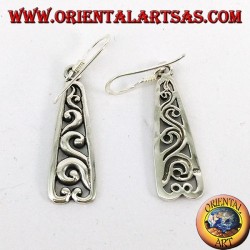 Boucles d'oreilles en argent sterling percé style baroque