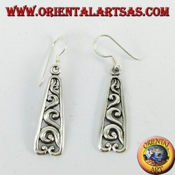 Boucles d'oreilles en argent sterling percé style baroque