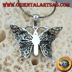 Pendentif en argent sous la forme d'un grand papillon