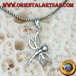 Dragonfly silver pendant