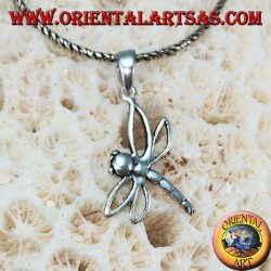 Colgante de plata libélula