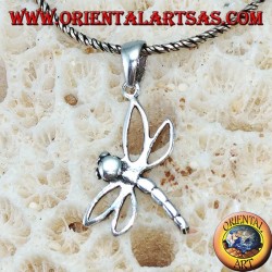 Colgante de plata libélula