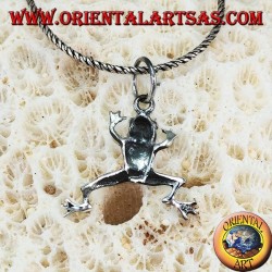 Colgante de plata de rana
