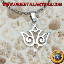 silver pendant dove Maori pierced