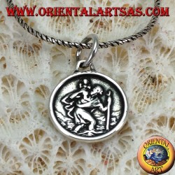 Silver medal pendant of Saint Christopher