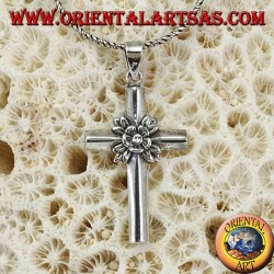 Anhänger in Silber die Rose im Kreuz