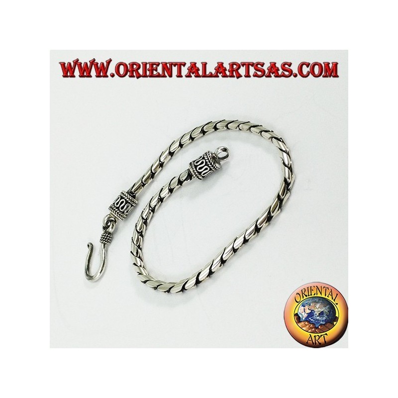 Silbernes Armband mit rundem Gelenk