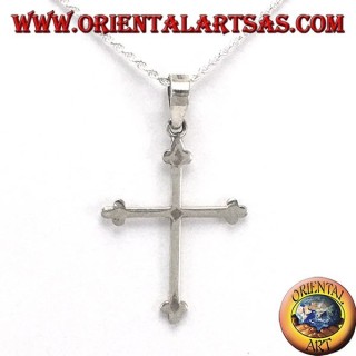 Silberner Anhänger mit einfachem Ankerkreuz