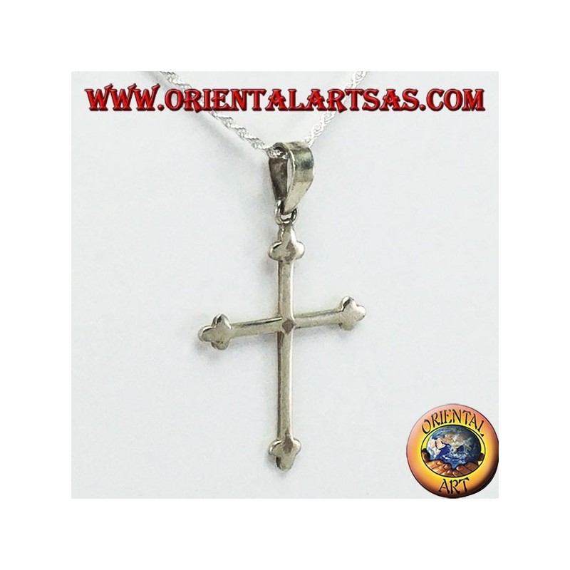 Silberner Anhänger mit einfachem Ankerkreuz