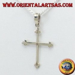 Silberner Anhänger mit einfachem Ankerkreuz