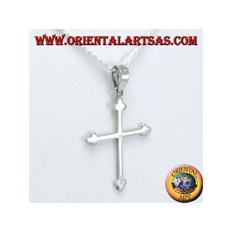 Silberner Anhänger mit einfachem Ankerkreuz