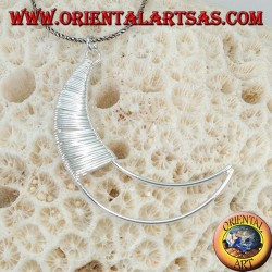 Handmade silver moon pendant