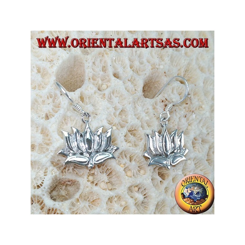 Pendientes de plata 925 la flor de loto