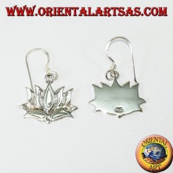 Pendientes de plata 925 la flor de loto