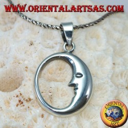 Colgante de plata el perfil de la luna