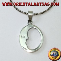 Pendentif en argent le profil de la lune