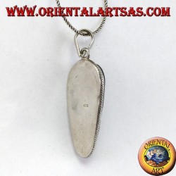 Silver pendant in old wise carved in yack bone
