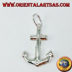 Silver pendant, simple anchor (medium)