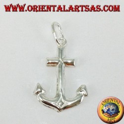 Silver pendant, simple anchor (medium)