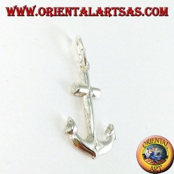 Silver pendant, simple anchor (medium)