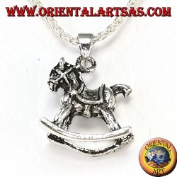 Pendant in silver rocking horse