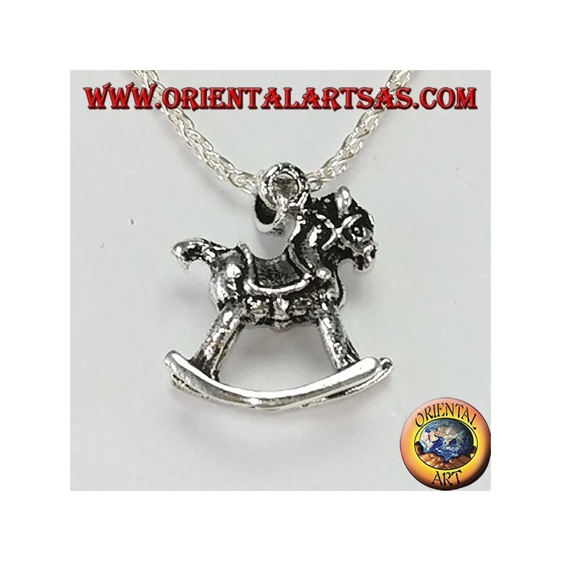 Anhänger in Silber Schaukelpferd