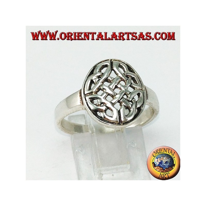 Bague en argent, Duleek noeud symbole celtique