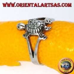 Anillos de plata con tortuga para pies o falanges