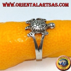 Silver rings with turtle for feet or phalanxes
