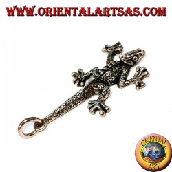Pendant in silver Iguana prehistoric lizard