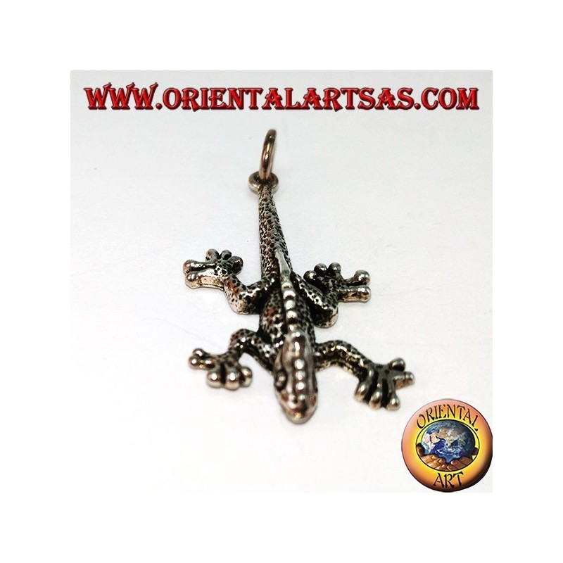 Pendentif en argent lézard préhistorique d'Iguane