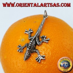 Pendentif en argent lézard préhistorique d'Iguane