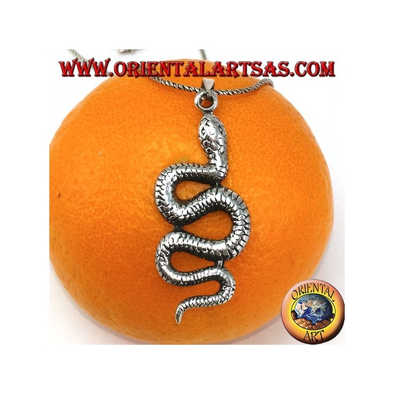 Pendentif en argent Grand serpent python
