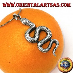 Pendentif en argent Grand serpent python