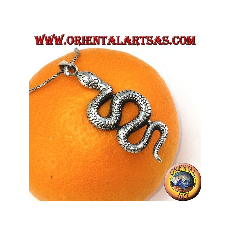 Pendentif en argent Grand serpent python