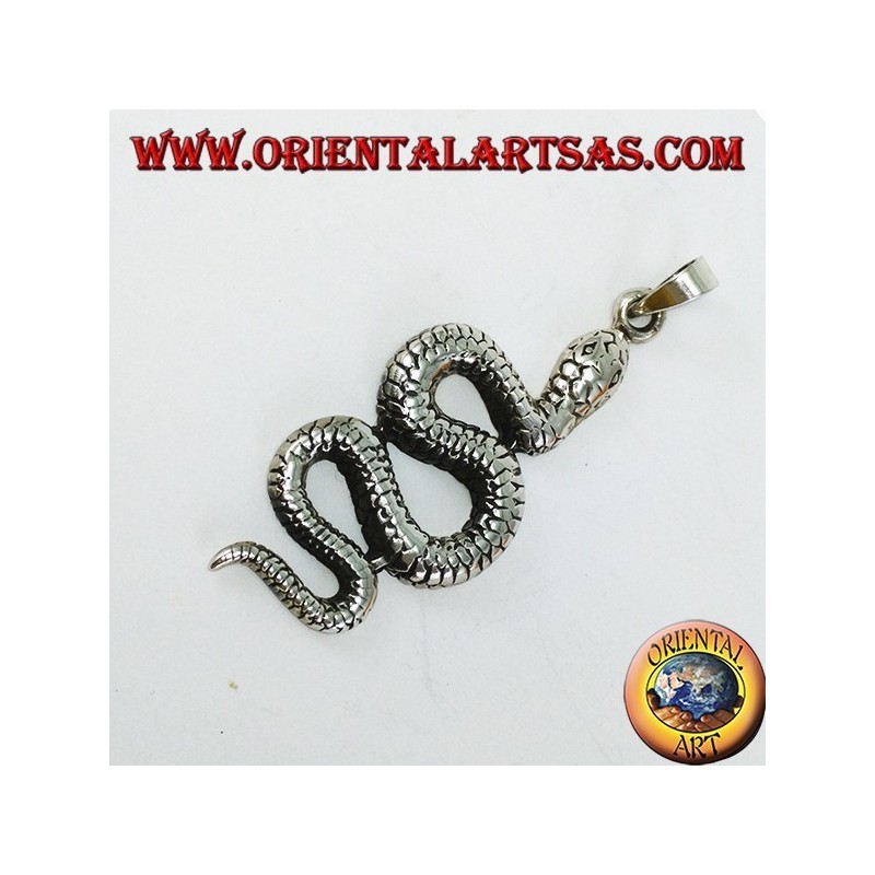 Ciondolo in argento Pitone serpente grande
