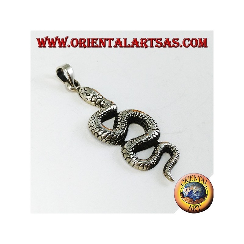 Pendentif en argent Grand serpent python