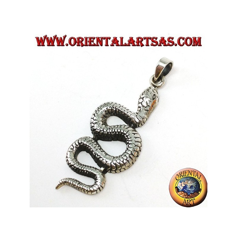 Silver pendant Big snake python