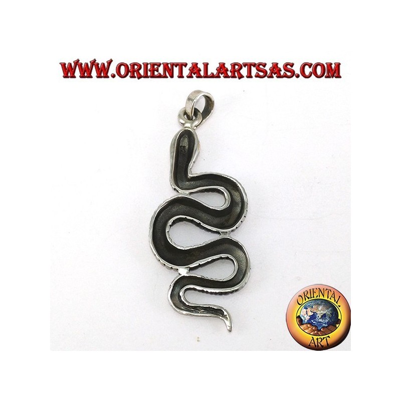 Silver pendant Big snake python