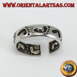 Bagues en argent avec empreinte, pour orteils ou phalanges